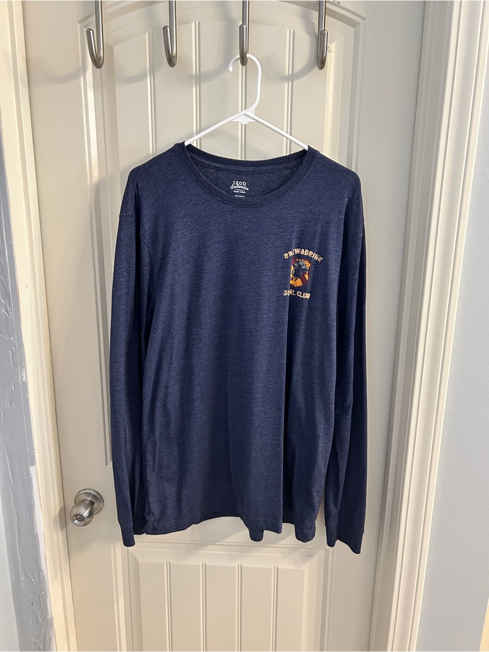 Izod Navy Long-Sleeve Sail Club Graphic Tee